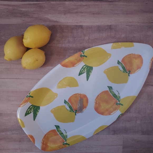 🍋 Lemons Oranges Fruit & Vegetable Kitchen Plate Tray Serving Platter NEW 🍋 - Picture 4 of 6